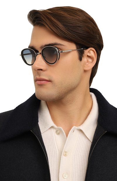 Солнцезащитные очки JOHN DALIA синего цвета по цене 76300 руб., арт. CHRISTIAN C107, фото 3 Солнцезащитные очки JOHN DALIA, арт. CHRISTIAN C107, фото 3