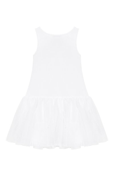 Хлопковое мини-платье MONNALISA белого цвета по цене 12350 руб., арт. 17CSOT, фото 2 Хлопковое мини-платье MONNALISA, арт. 17CSOT, фото 2