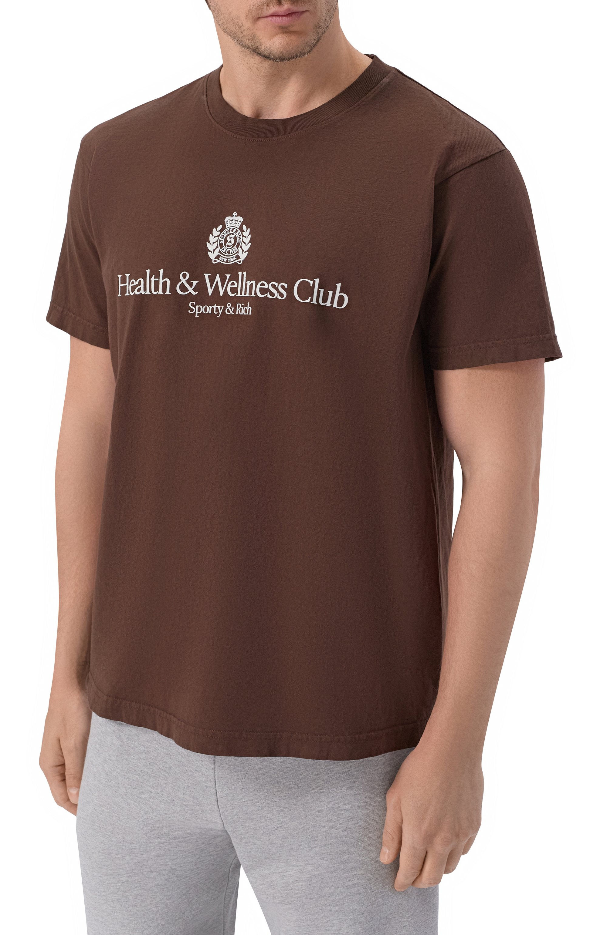 Хлопковая футболка SPORTY AND RICH, арт. T004365241BR03, фото 4