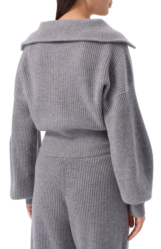 Кардиган из шерсти и кашемира Sportmax CALIPS0 Серый  CALIPS0 Фото 4