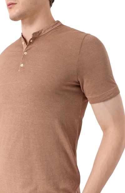 Футболка-хенли изо льна и хлопка 120% LINO, арт. 32ALIM79AC/G308/S01, фото 5