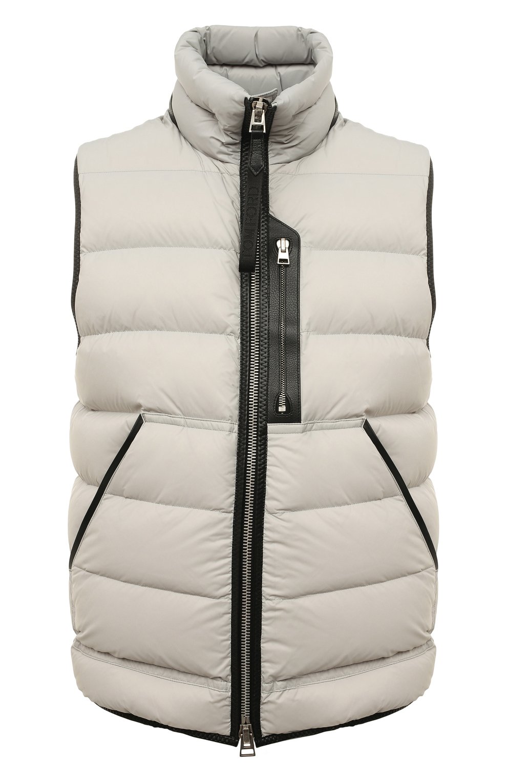 Пуховый жилет TOM FORD светло-серого цвета по цене 295500 руб., арт. BZ060/TF0383, фото 1 Пуховый жилет TOM FORD, арт. BZ060/TF0383, фото 1