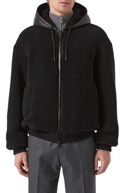 Бомбер из кашемира и шелка MVST черного цвета по цене 456500 руб., арт. TXECK-ES4390/LC1637, фото 3 Бомбер из кашемира и шелка MVST, арт. TXECK-ES4390/LC1637, фото 3