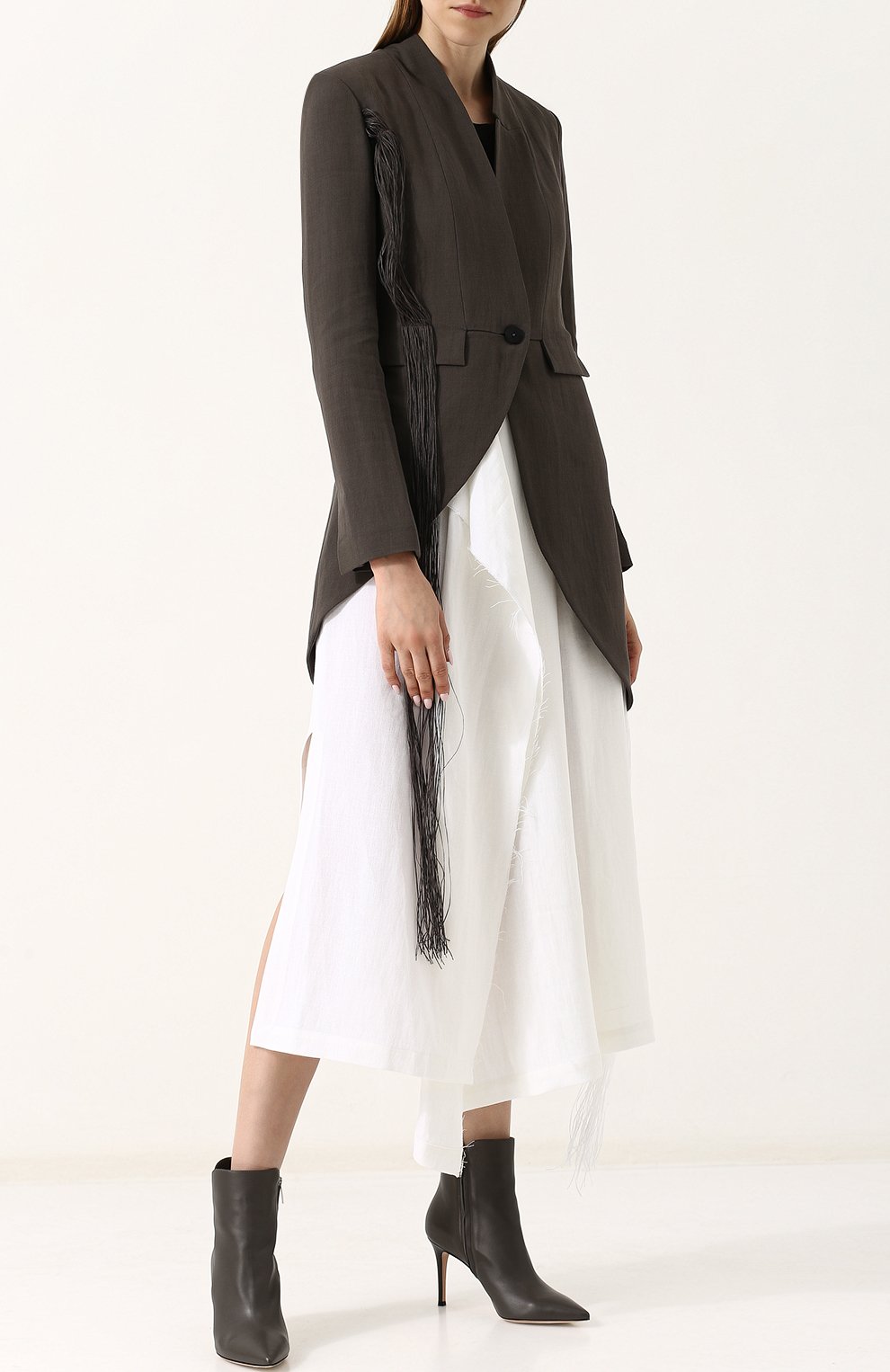 Удлиненный жакет асимметричного кроя  ISABEL BENENATO, арт. WW02RS18, фото 2