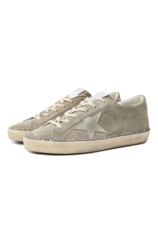 Замшевые кеды Super Star Golden Goose Deluxe Brand GWF00857.F006868 Бежевый GWF00857.F006868