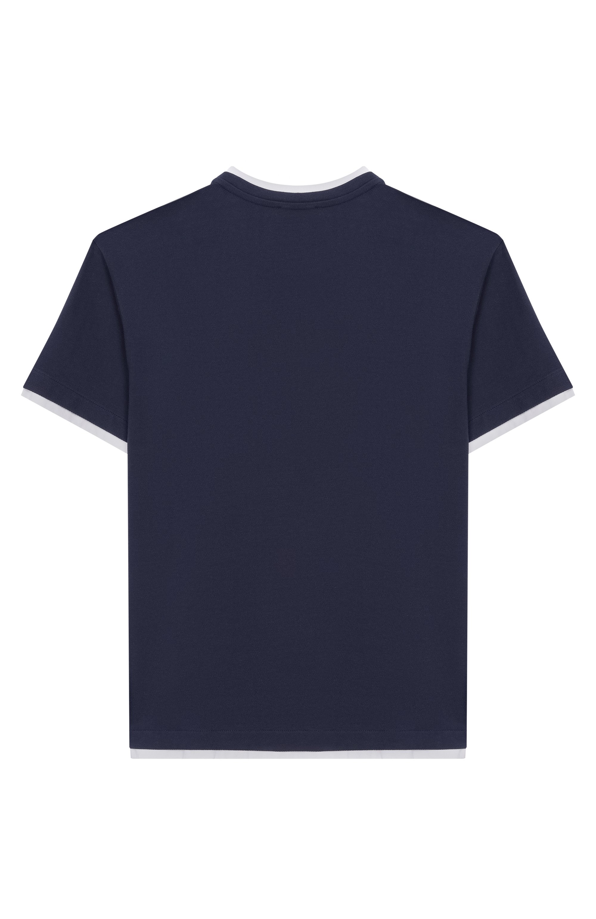 Хлопковая футболка BALMAIN темно-синего цвета по цене 20900 руб., арт. BY8Q31, фото 2 Хлопковая футболка BALMAIN, арт. BY8Q31, фото 2