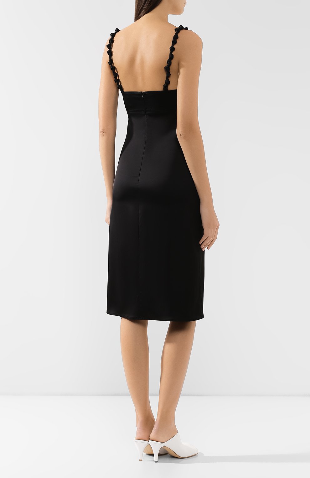 Атласное платье BOTTEGA VENETA, арт. 568085/VA6Q0, фото 4