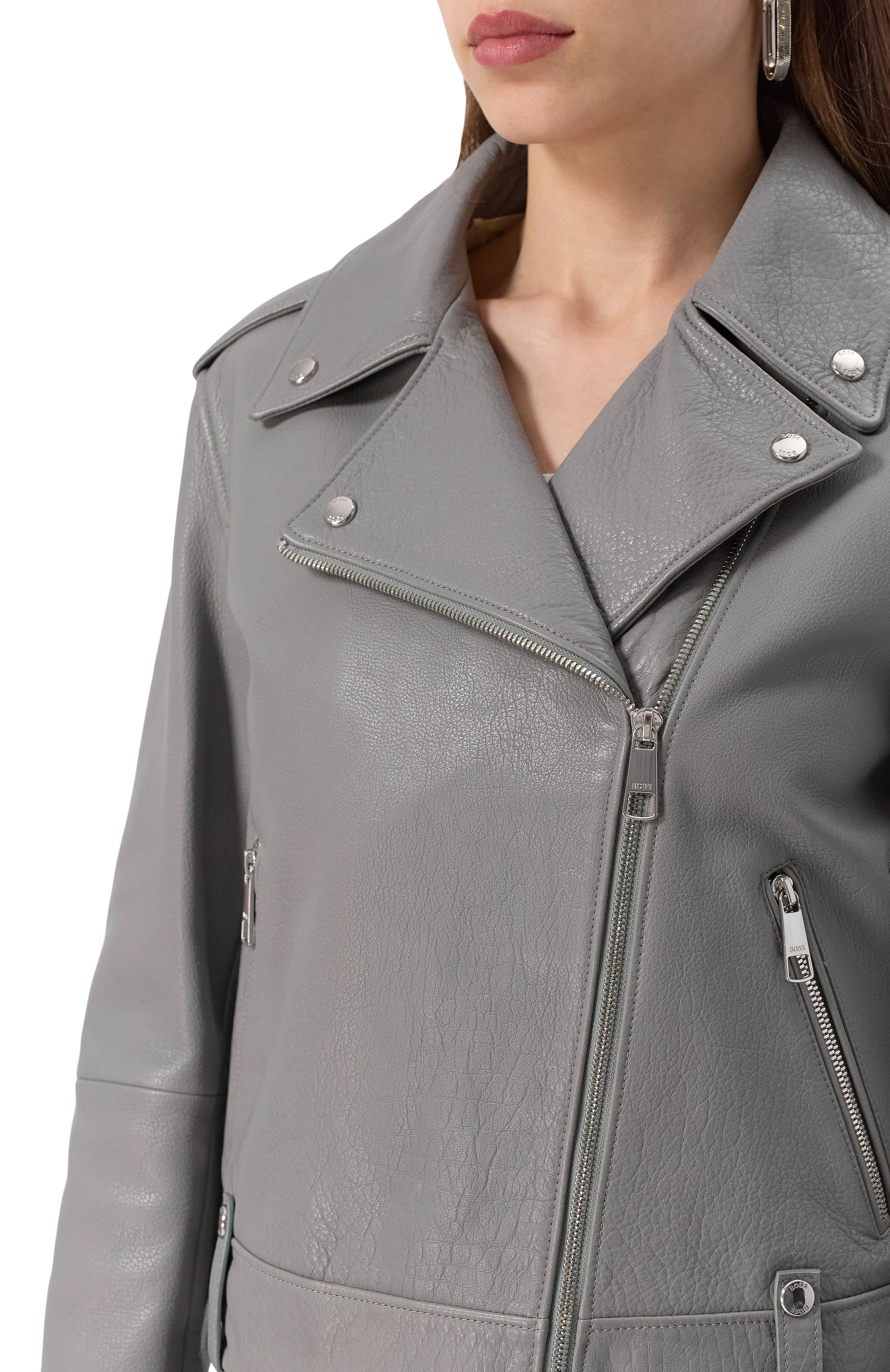 Кожаная куртка BOSS ORANGE, арт. 50541769, фото 5