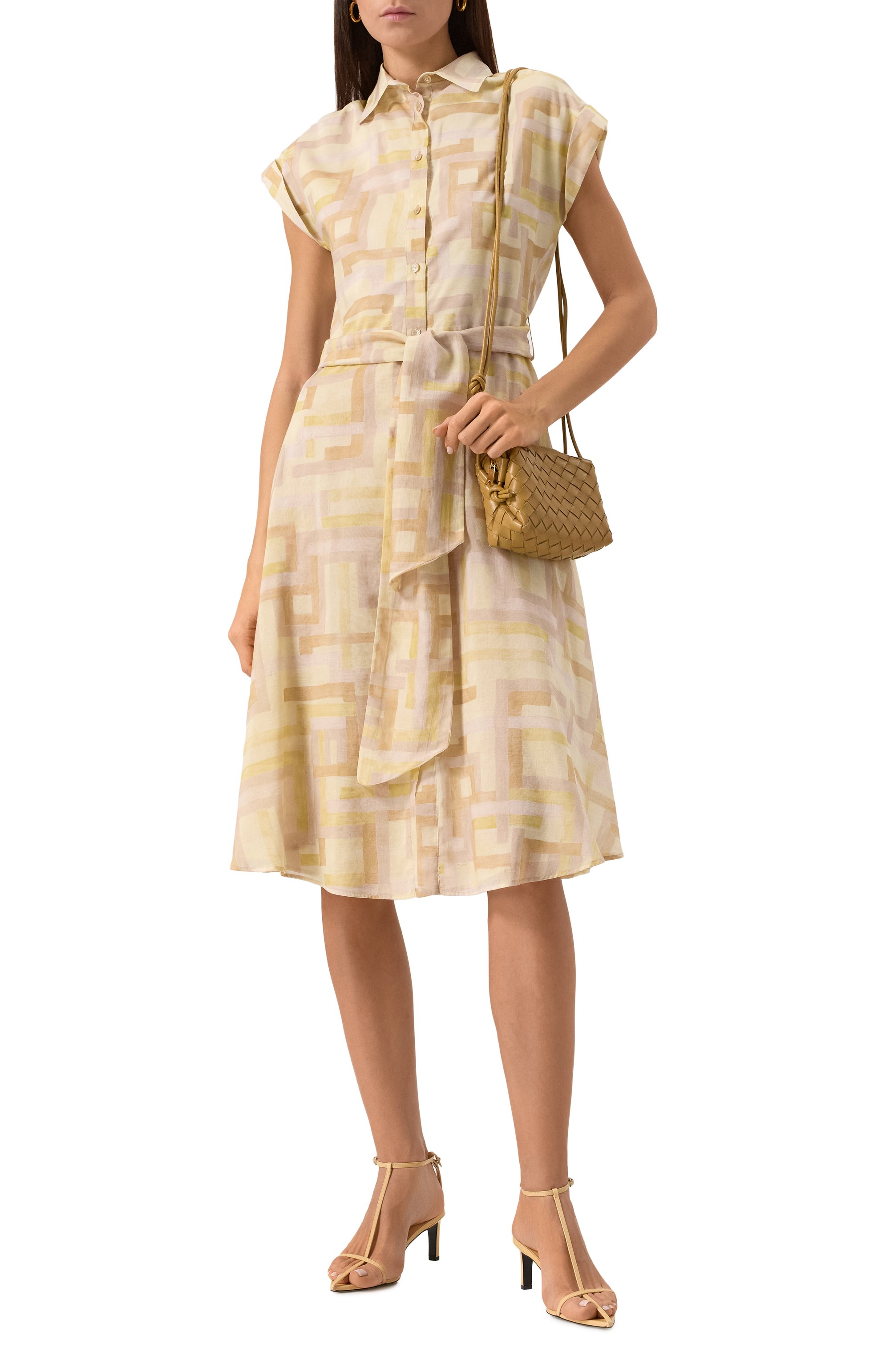 Платье из хлопка и шелка KITON, арт. D59313K0927E02, фото 2