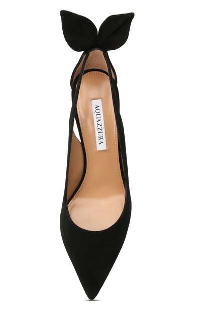 Замшевые туфли bow tie 85 AQUAZZURA, арт. DENMIDP0-SUE-000, фото 5