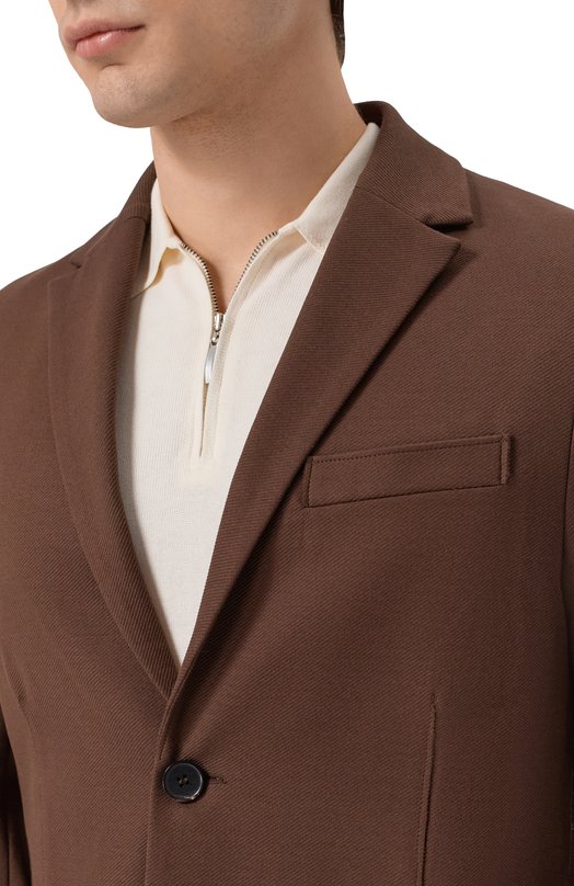 Хлопковый пиджак Harris Wharf London CL8P22PPQ/PPQ Коричневый  CL8P22PPQ/PPQ Фото 6