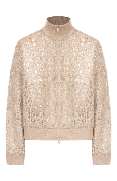 Женский кардиган с отделкой пайетками BRUNELLO CUCINELLI, арт. MRCR18906P