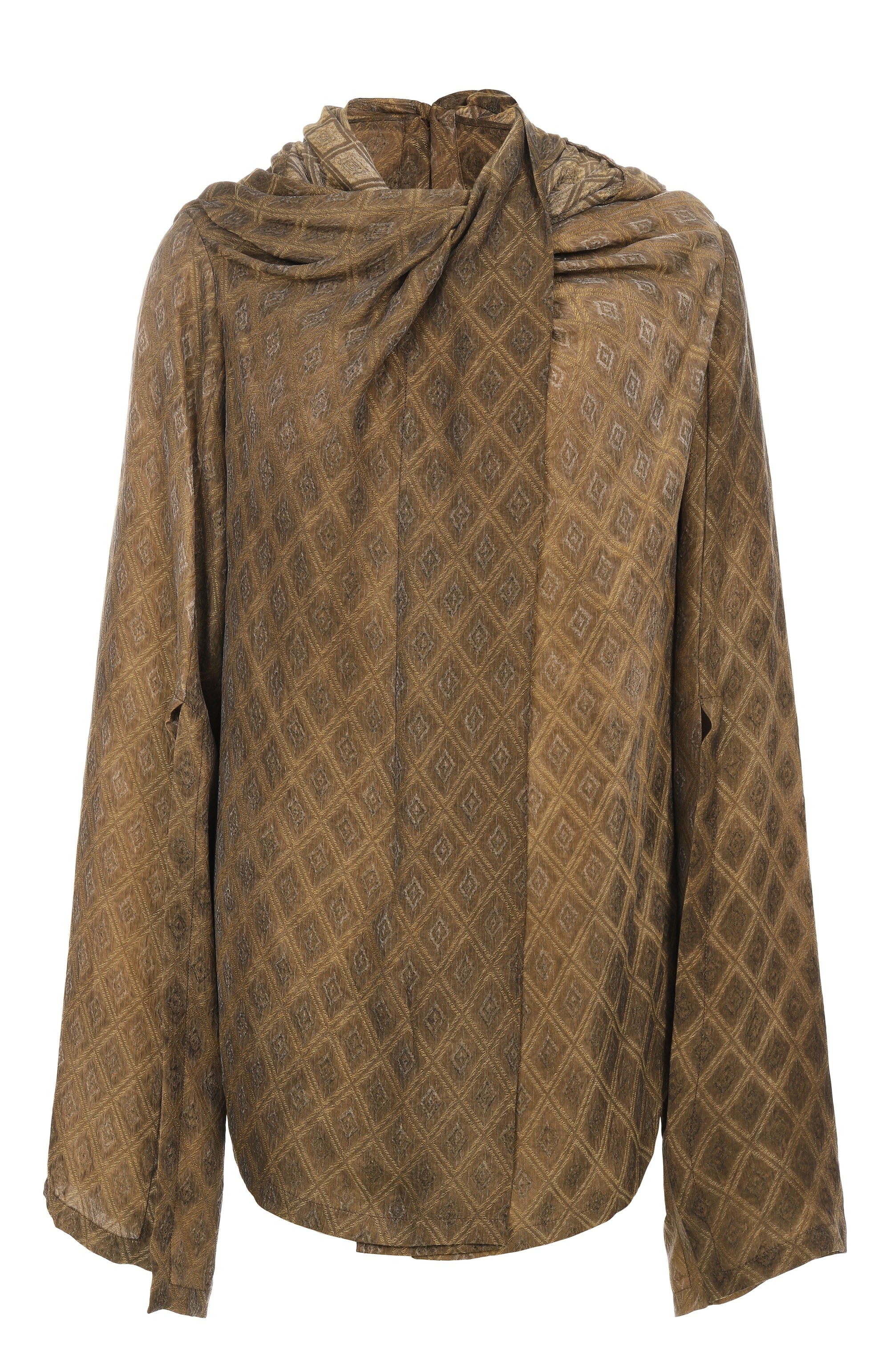 Блузка UMA WANG коричневого цвета по цене 132500 руб., арт. UW1043, фото 1 Блузка UMA WANG, арт. UW1043, фото 1