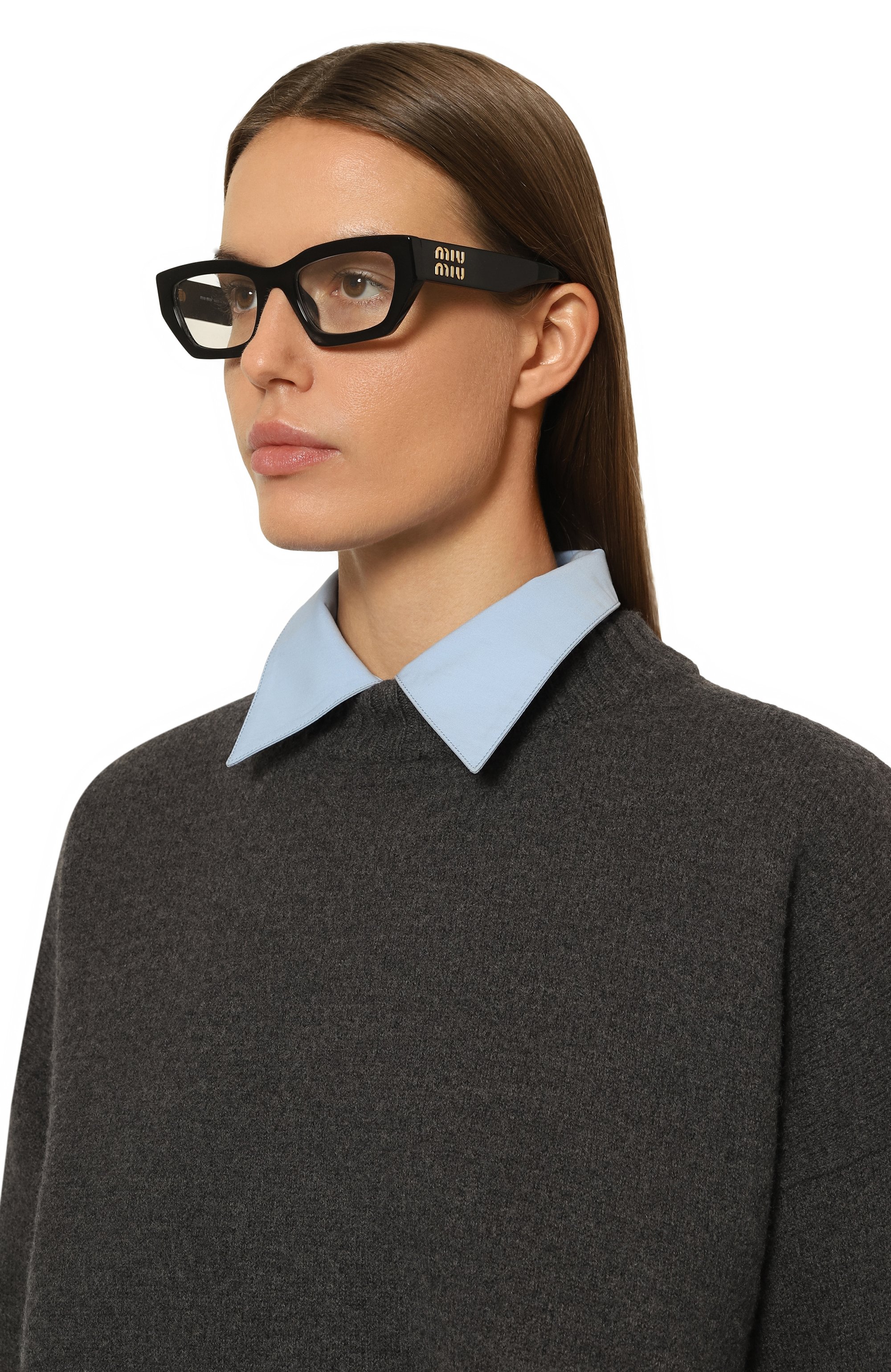 Оправа MIU MIU черного цвета по цене 39800 руб., арт. 03XV-1AB101, фото 2 Оправа MIU MIU, арт. 03XV-1AB101, фото 2