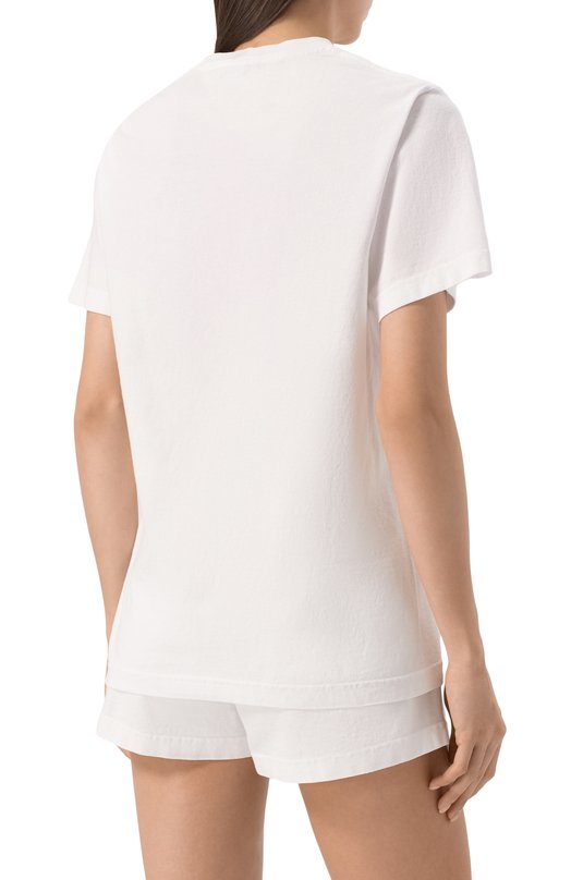 Хлопковая футболка Sporty and Rich T0043606508WH01 Белый  T0043606508WH01 Фото 4