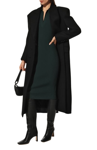 Шерстяное платье DRIES VAN NOTEN темно-зеленого цвета по цене 88400 руб., арт. 222-011262-5715, фото 2 Шерстяное платье DRIES VAN NOTEN, арт. 222-011262-5715, фото 2