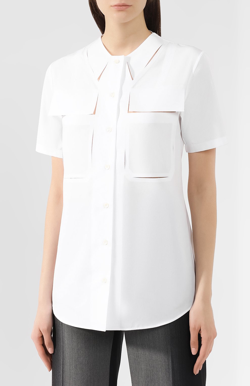 Хлопковая рубашка MAISON MARGIELA белого цвета по цене 57300 руб., арт. S29DL0145/S43001, фото 3 Хлопковая рубашка MAISON MARGIELA, арт. S29DL0145/S43001, фото 3