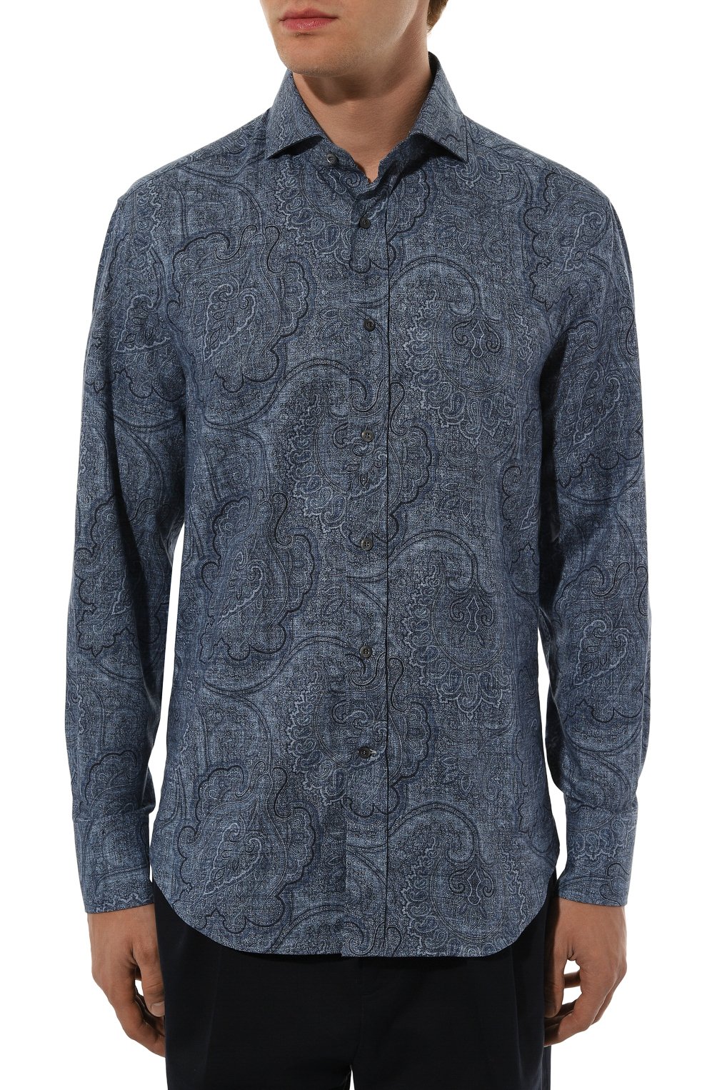 Хлопковая рубашка BRUNELLO CUCINELLI, арт. MY6181718, фото 3