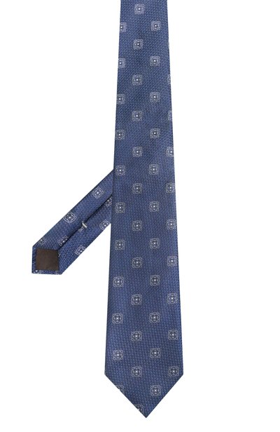 Шелковый галстук CANALI темно-синего цвета по цене 21450 руб., арт. 18/HJ04711, фото 3 Шелковый галстук CANALI, арт. 18/HJ04711, фото 3