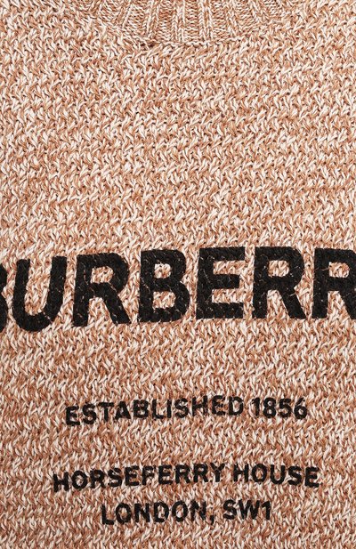 Свитер из шерсти и хлопка BURBERRY бежевого цвета по цене 118000 руб., арт. 8042432, фото 5 Свитер из шерсти и хлопка BURBERRY, арт. 8042432, фото 5