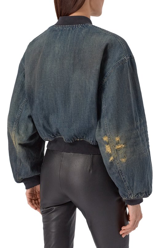Джинсовый бомбер Balenciaga 851006/TTW76 Синий  851006/TTW76 Фото 4
