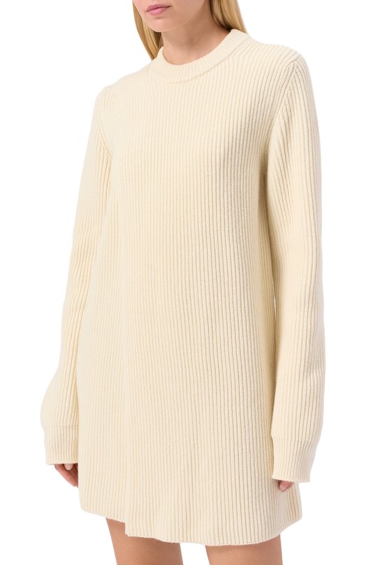 Шерстяное платье Jil Sander J02GP0239/J14737 Кремовый  J02GP0239/J14737 Фото 3