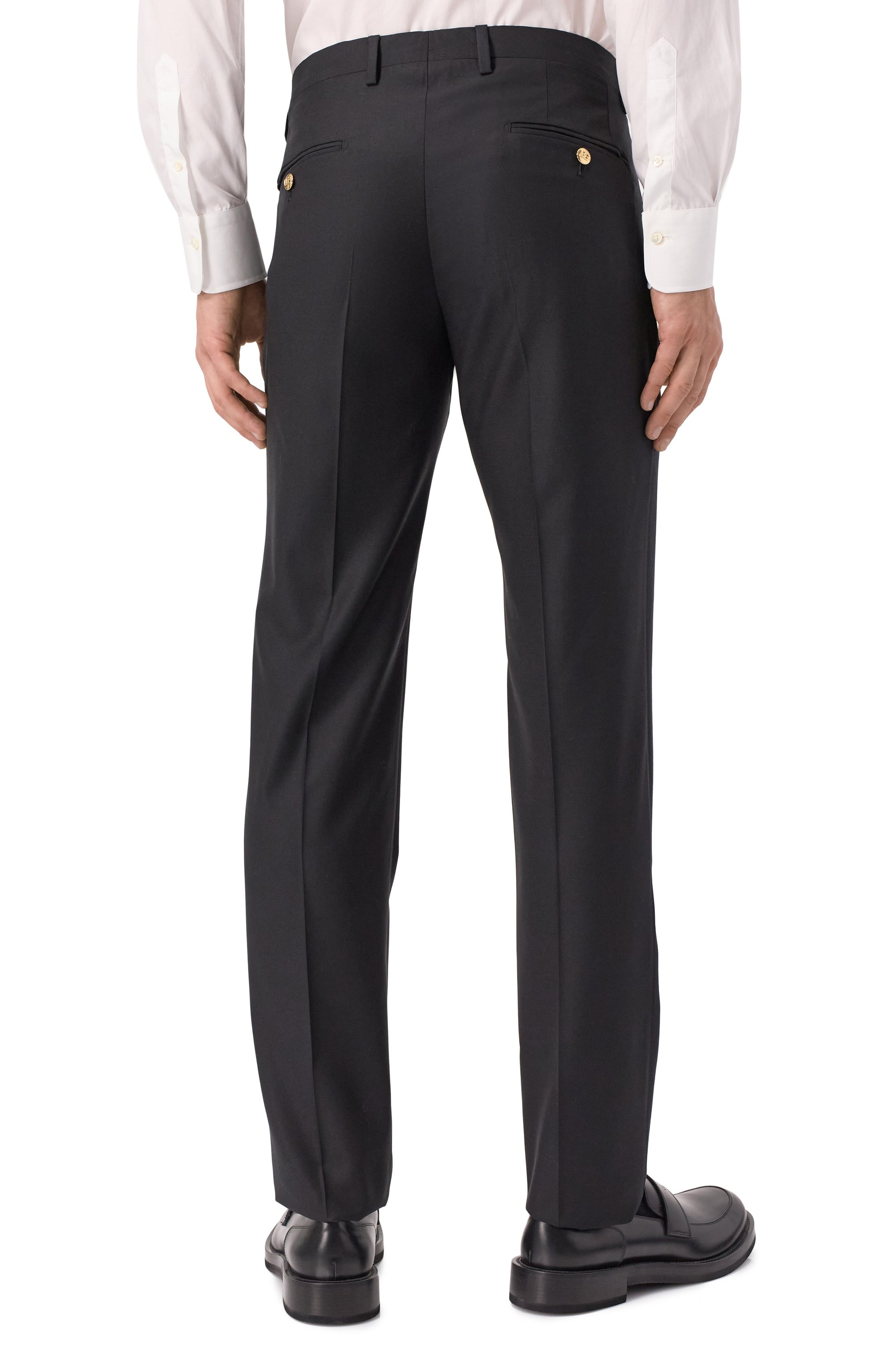 Брюки из шерсти и шелка DOLCE & GABBANA, арт. GY5UMZ/FU3H1, фото 4