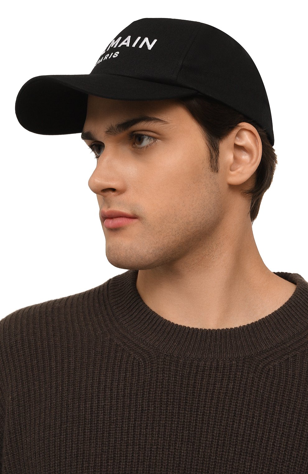 Хлопковая бейсболка BALMAIN черного цвета по цене 34150 руб., арт. BH0XA015/CB24, фото 2 Хлопковая бейсболка BALMAIN, арт. BH0XA015/CB24, фото 2