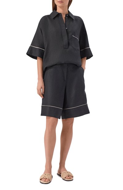 Женские льняные шорты AGNONA, арт. T81102E/U3034E