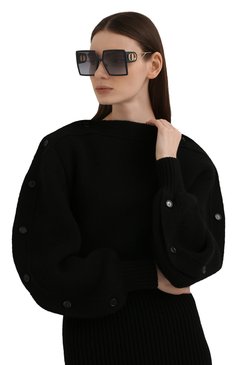 Женские солнцезащитные очки DIOR EYEWEAR темно-синего цвета, арт. 30M0NTAIGNE SU 32B2 | Фото 2 (Тип очков: С/з; Материал: Пластик, Металл; Региональные ограничения белый список (Axapta Mercury): Не проставлено; Нос: Не проставлено; Оптика Гендер: оптика-женское; Очки форма: Квадратные, Oversized)