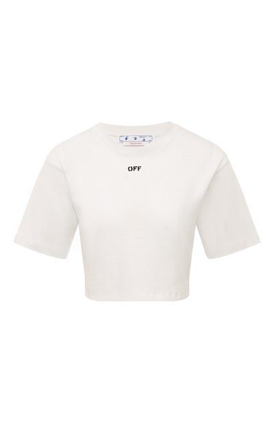 Женская хлопковая футболка OFF-WHITE, арт. OWAA081C99JER0010110