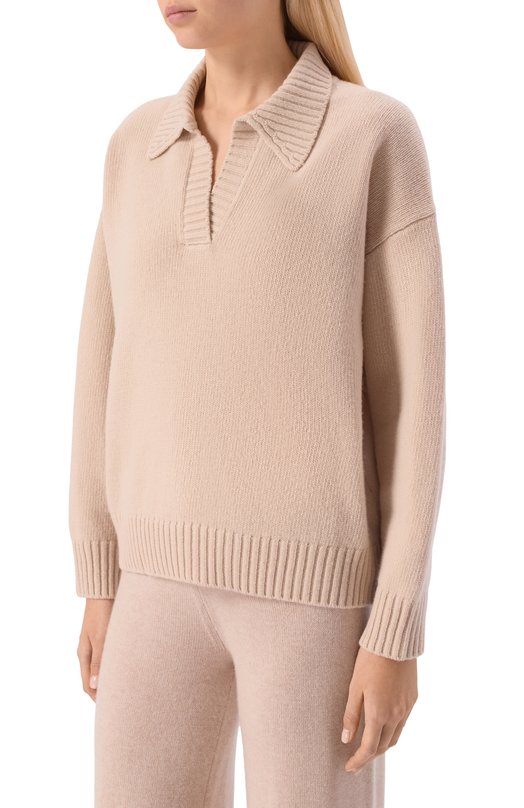 Шерстяной свитер Weekend Max Mara AGRE Кремовый  AGRE Фото 3