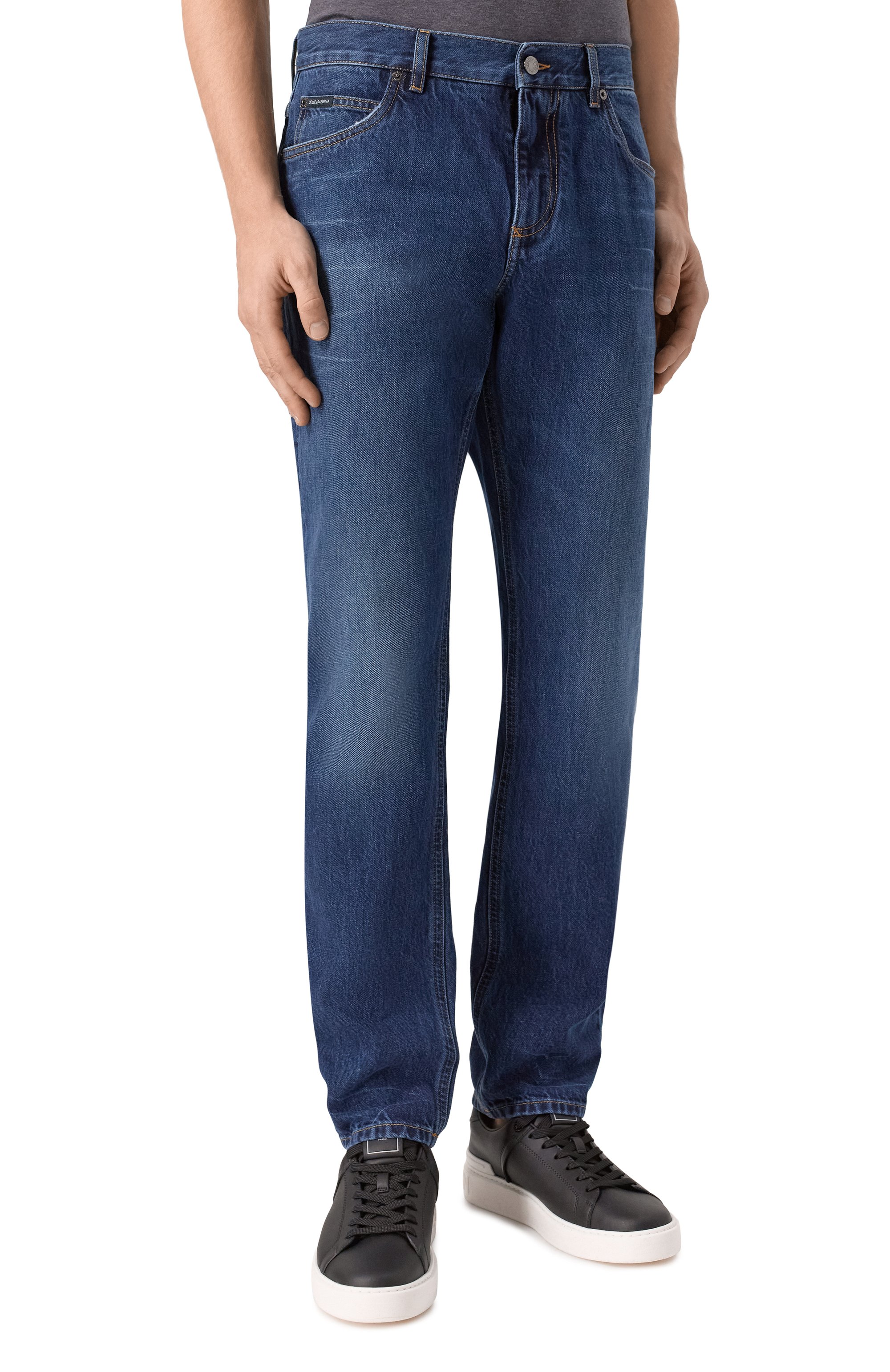 Джинсы regular DOLCE & GABBANA темно-синего цвета по цене 78450 руб., арт. GYJCCZ/G80K9, фото 3 Джинсы regular DOLCE & GABBANA, арт. GYJCCZ/G80K9, фото 3