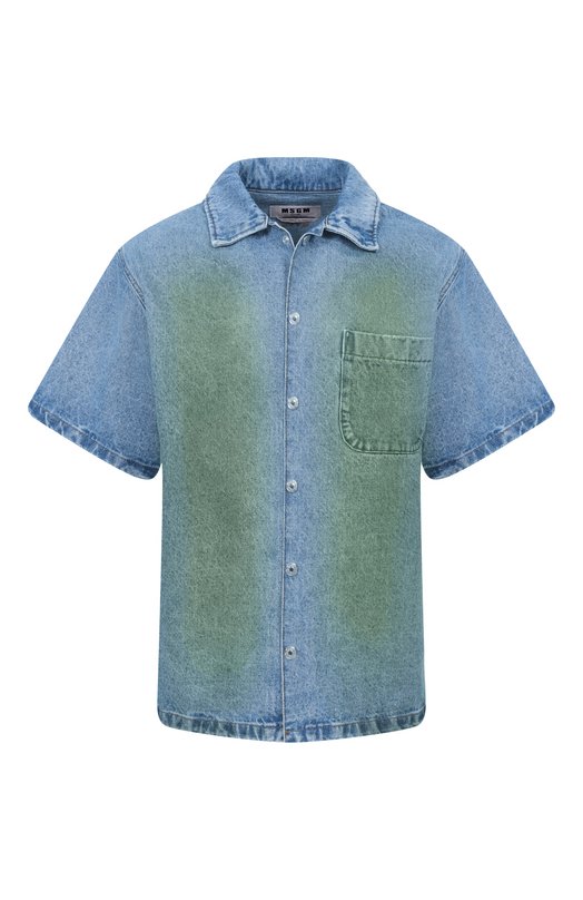 Джинсовая рубашка MSGM 4040ME230L/267088 Синий 4040ME230L/267088