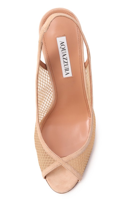 Босоножки Temptation 105 Aquazzura TMMHIGS0/MSU Бежевый  TMMHIGS0/MSU Фото 6
