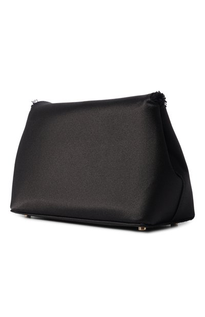 Атласный клатч t-lock mini TOTEME черного цвета по цене 93650 руб., арт. 261-WAL0085-FB0227, фото 4 Атласный клатч t-lock mini TOTEME, арт. 261-WAL0085-FB0227, фото 4
