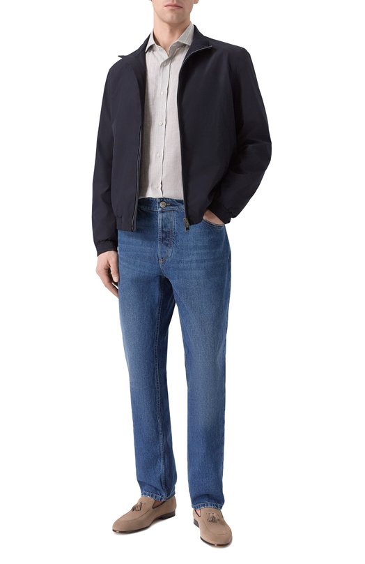 Льняная рубашка Brunello Cucinelli MA6860627 Серый  MA6860627 Фото 2