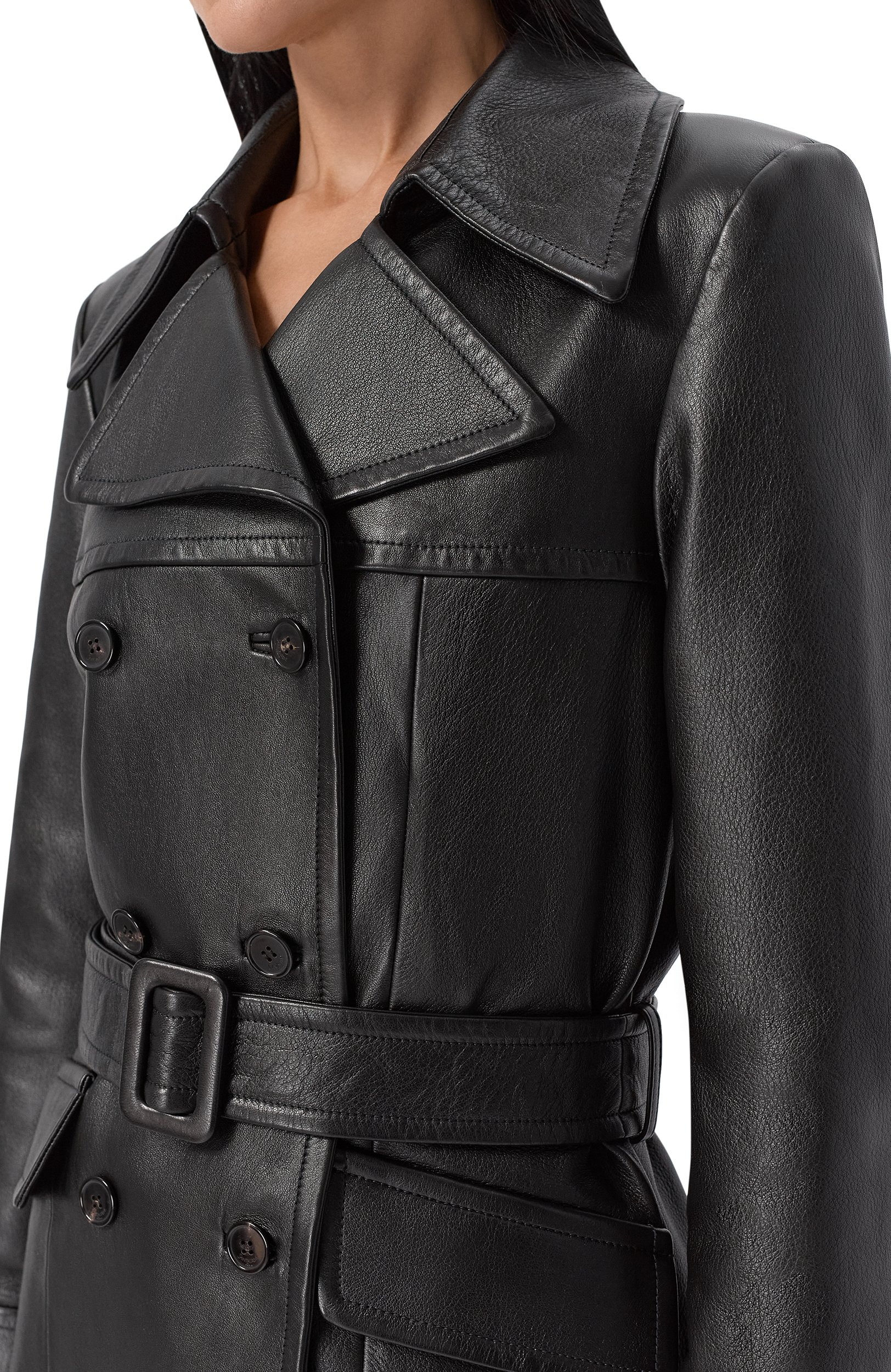 Кожаная куртка SAINT LAURENT черного цвета по цене 1060000 руб., арт. 876892/YCQT2, фото 5 Кожаная куртка SAINT LAURENT, арт. 876892/YCQT2, фото 5