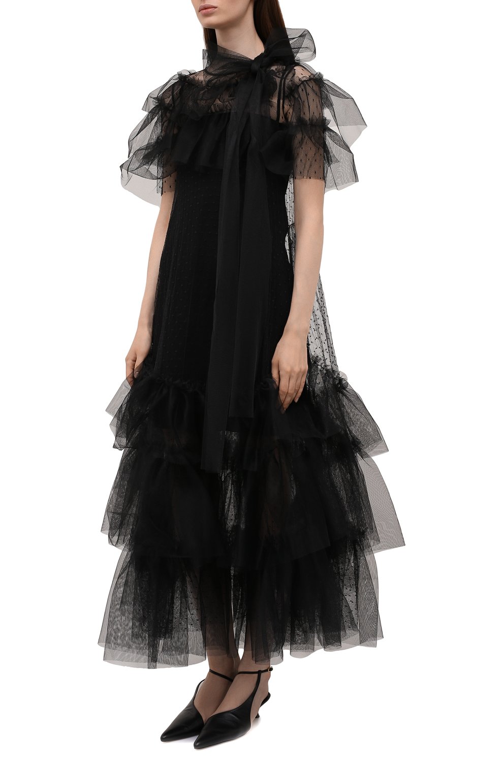Платье REDVALENTINO черного цвета по цене 104000 руб., арт. WR0VA19U/669, фото 3 Платье REDVALENTINO, арт. WR0VA19U/669, фото 3