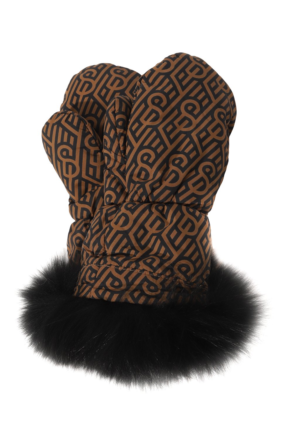 Пуховые варежки с отделкой из песца YVES SALOMON ENFANT, арт. 23WEA014XXDOXW, фото 1