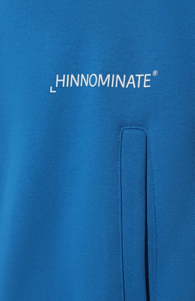 Хлопковая толстовка HINNOMINATE синего цвета по цене 18050 руб., арт. HUS3/HNM184, фото 5 Хлопковая толстовка HINNOMINATE, арт. HUS3/HNM184, фото 5