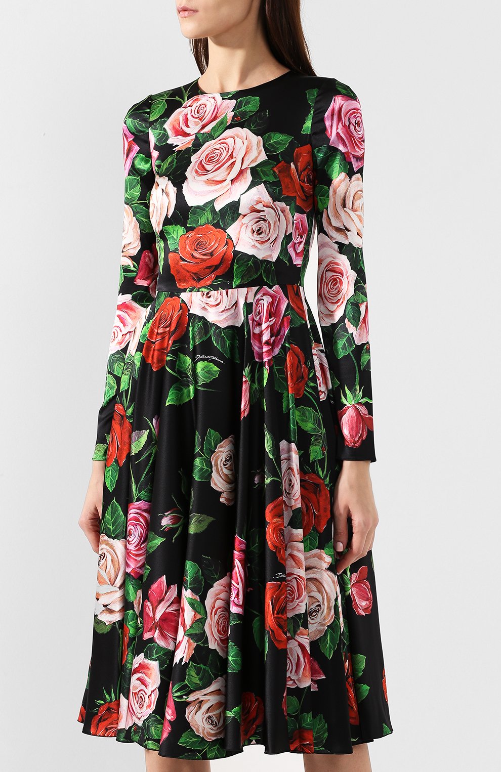 Шелковое платье DOLCE & GABBANA, арт. F6B8ET/FSAX8, фото 3