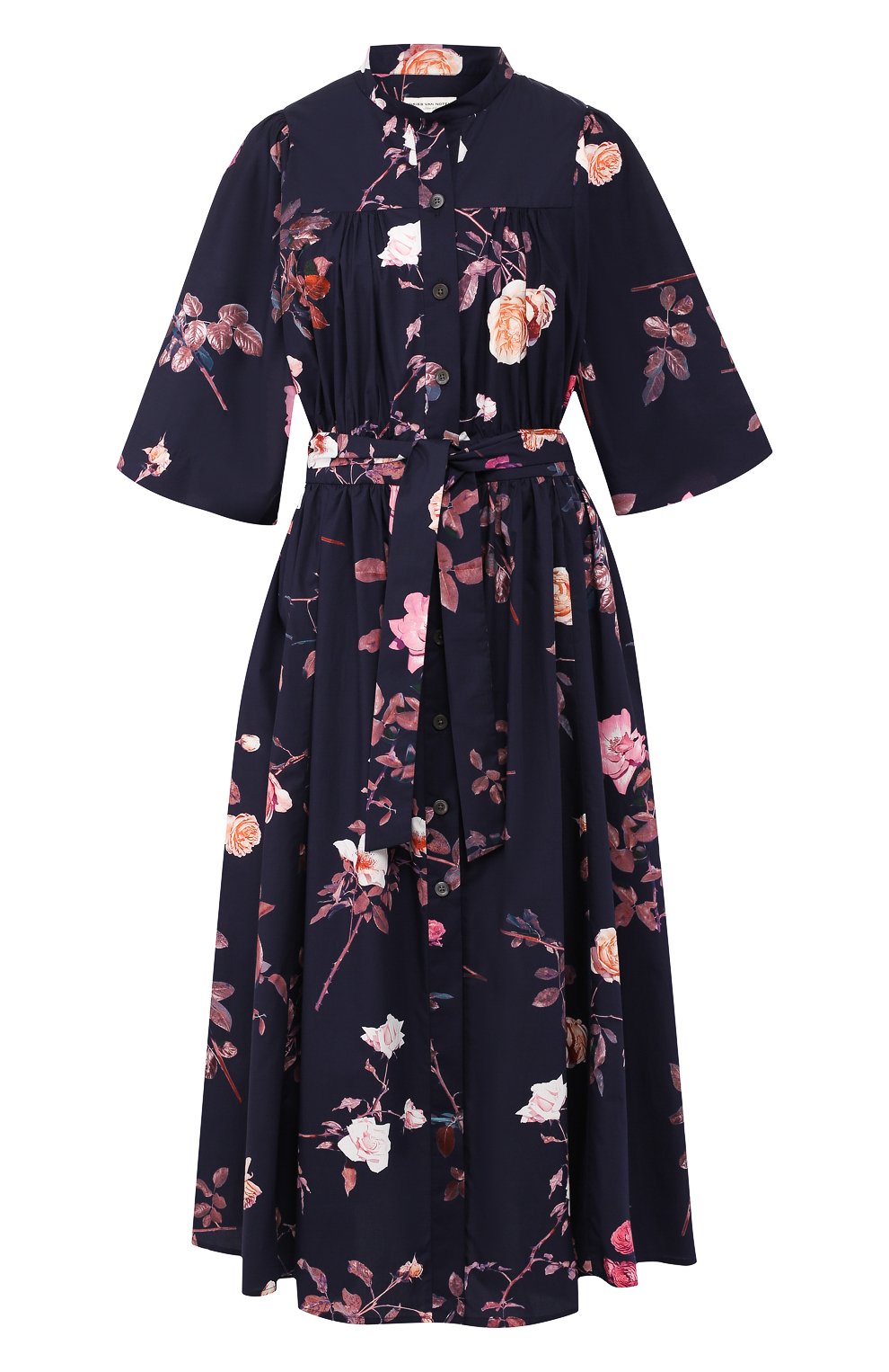 Хлопковое платье DRIES VAN NOTEN темно-синего цвета по цене 82650 руб., арт. 192-11017-8007, фото 1 Хлопковое платье DRIES VAN NOTEN, арт. 192-11017-8007, фото 1