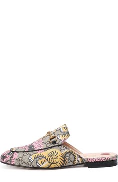 Женские сабо princetown из текстиля с принтом GUCCI разноцветного цвета, арт. 460881/K6D70 | Фото 2 (Каблук высота: Низкий; Подошва: Плоская; Материал внешний: Текстиль, Резина, Пластик; Материал внутренний: Натуральная кожа)