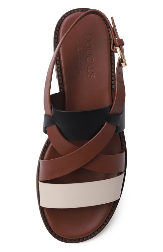 Кожаные сандалии Doucal's DD8775MARNPF578M Коричневый  DD8775MARNPF578M Фото 6