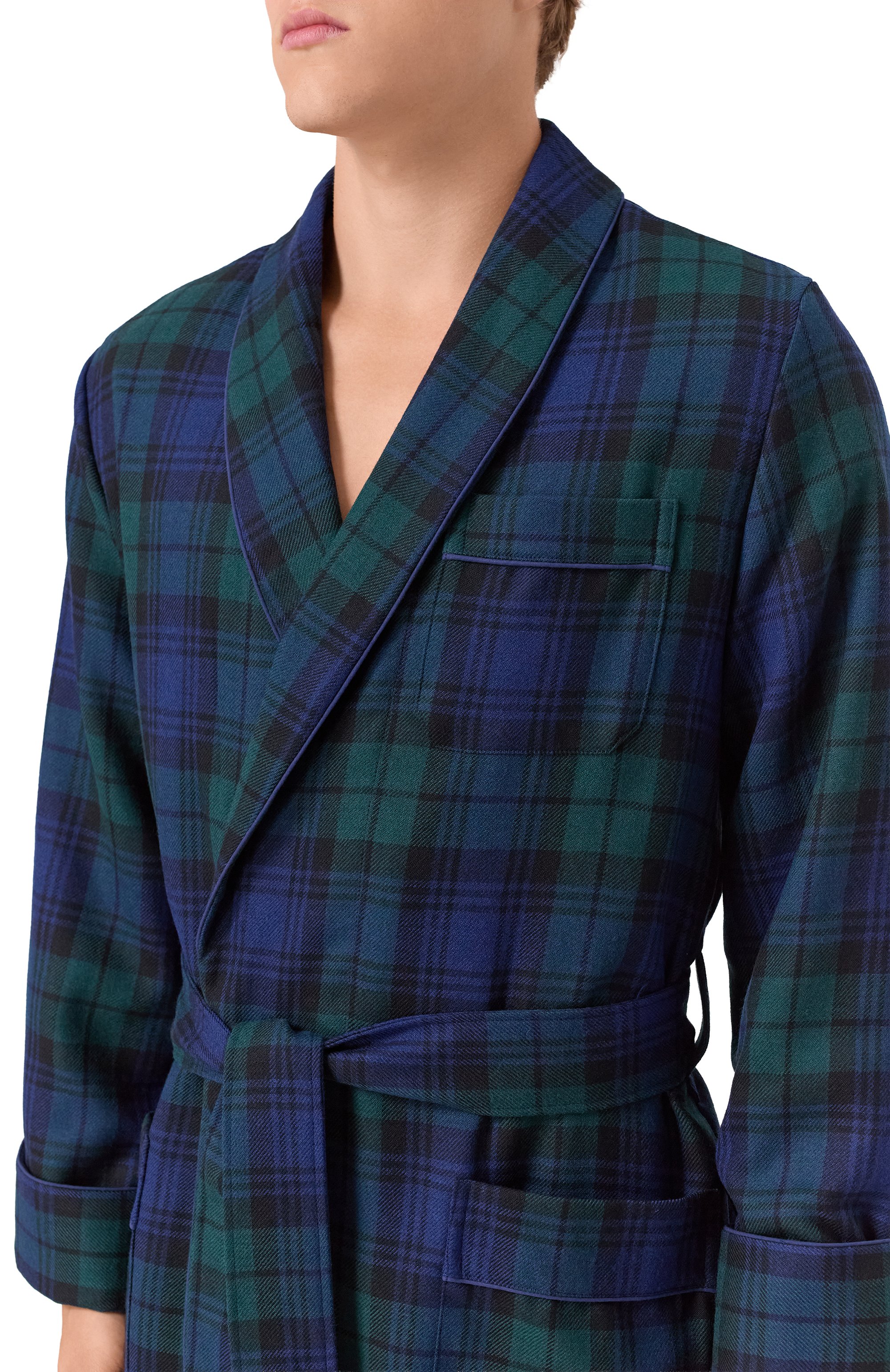 Шерстяной халат DEREK ROSE, арт. 5901/TART001, фото 5