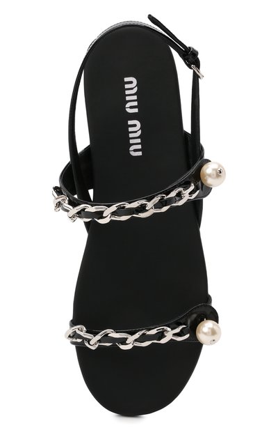 Кожаные сандалии MIU MIU, арт. 5X549D-3AQ7-F0002-005, фото 5