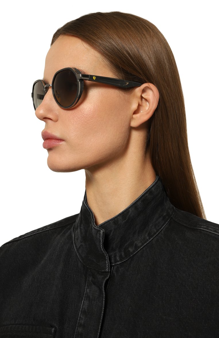 Женские солнцезащитные очки RAY-BAN черного цвета, арт. 3703M-F03011 | Фото 3 (Региональные ограничения белый список (Axapta Mercury): Не проставлено; Нос: Не проставлено; Материал: Пластик, Металл; Тип очков: С/з; Кросс-КТ: С/з-унисекс; Очки форма: Круглые; Оптика Гендер: оптика-унисекс)