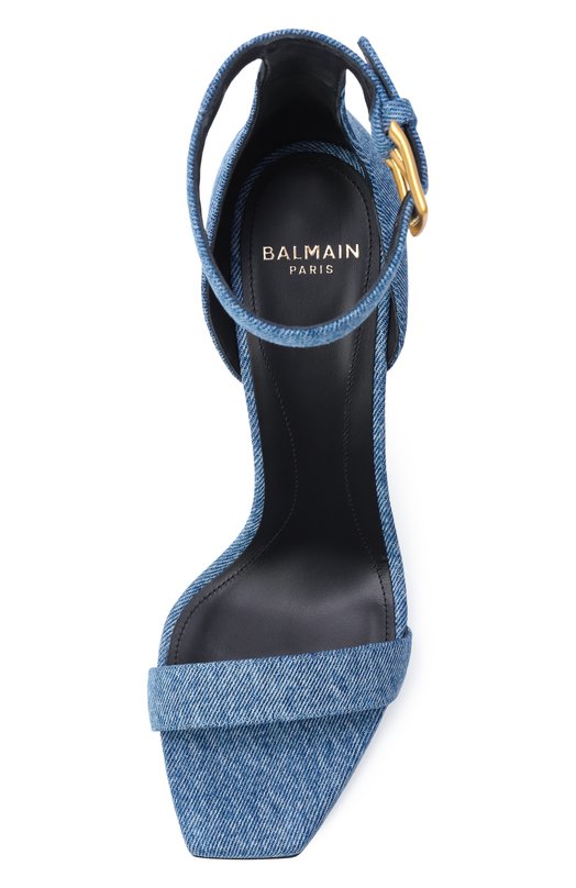 Текстильные босоножки Anthem 95 Balmain GN4UH184/TDMS Синий  GN4UH184/TDMS Фото 6