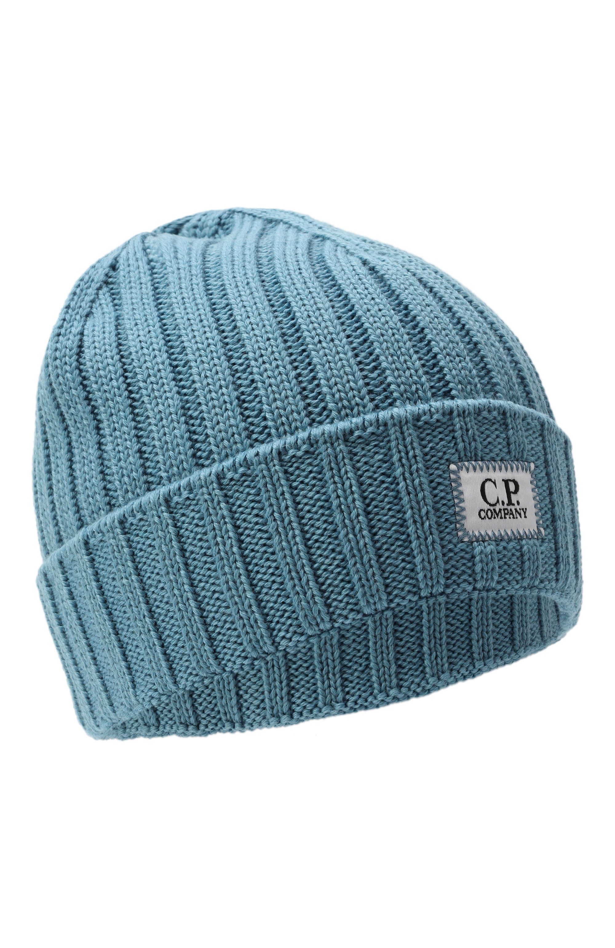 Шерстяная шапка C.P. COMPANY голубого цвета по цене 13500 руб., арт. 19CMAC738A005509A, фото 1 Шерстяная шапка C.P. COMPANY, арт. 19CMAC738A005509A, фото 1